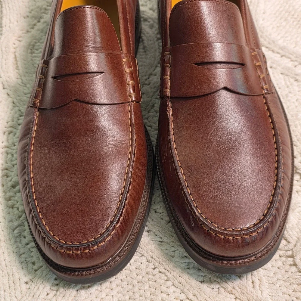 Cole Haan Pinch Prep Penny Loafer Scotch Brown Leather Mens 10.5M NEW
